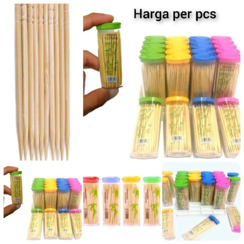 Tusuk Gigi Bambu Kemasan Botol Kecil 4