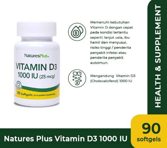 Natures Plus Vitamin D3 1000 IU 2