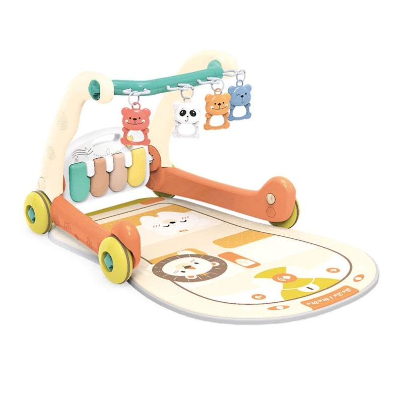 Kidgen 2-in-1 Baby Push Walker & Playmat Gym 1