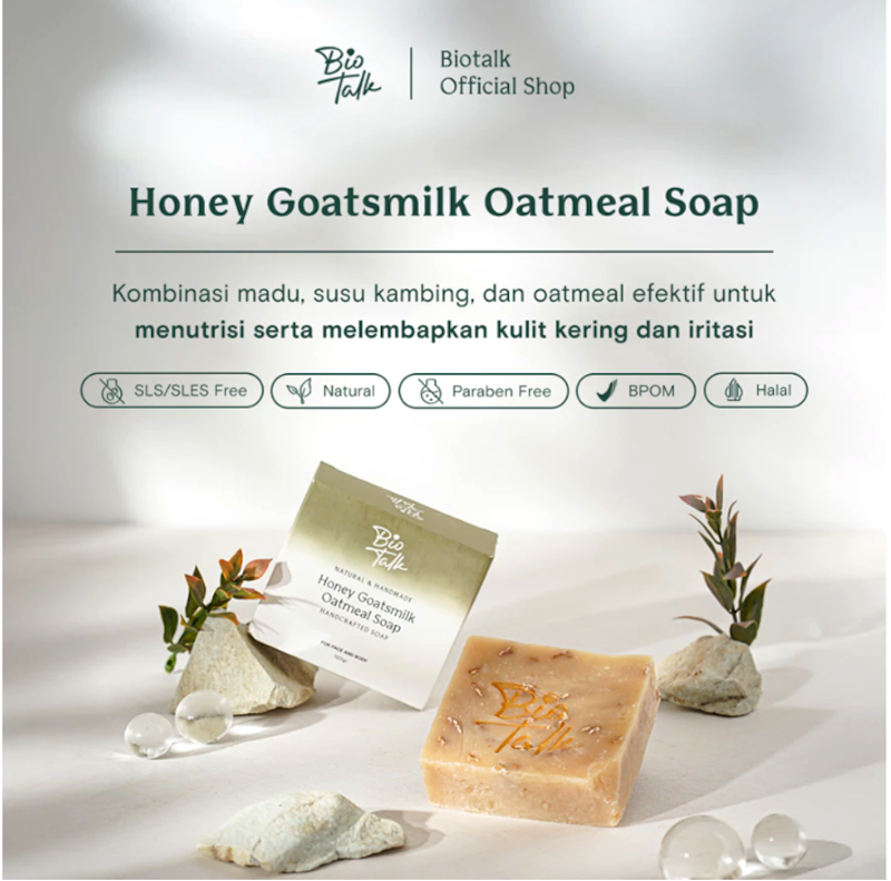 Biotalk Honey Goatsmilk Oatmeal Soap 5