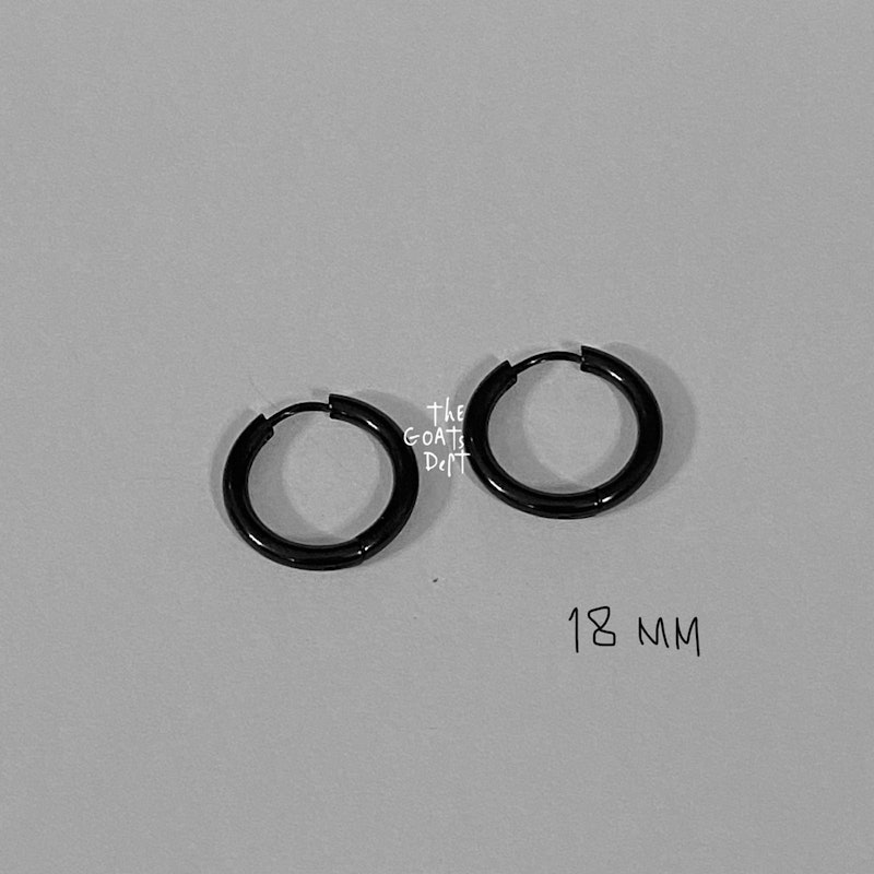 The Goats Dept Stainless Black Loop Earring 4
