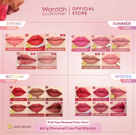 Paragon Technology and Innovation Wardah Matte Lip Cream 23 Rose and Shine