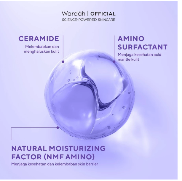 Paragon Technology and Innovation Wardah Renew You NMF Amino + Ceramide Rejuvenating Gel to Foam Cleanser