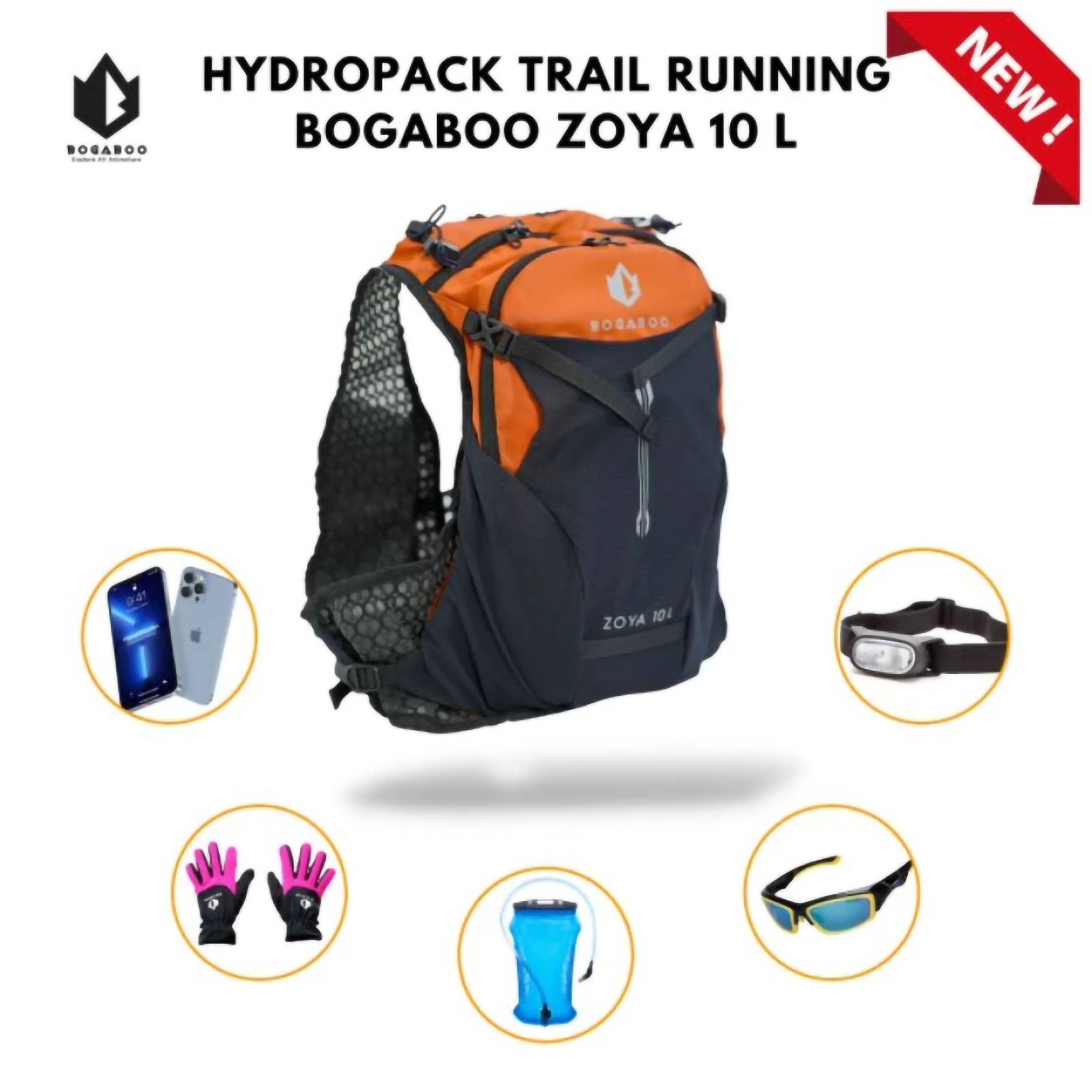 Bogaboo Indonesia Bogaboo Hydropack Trail Running Zoya 10L 