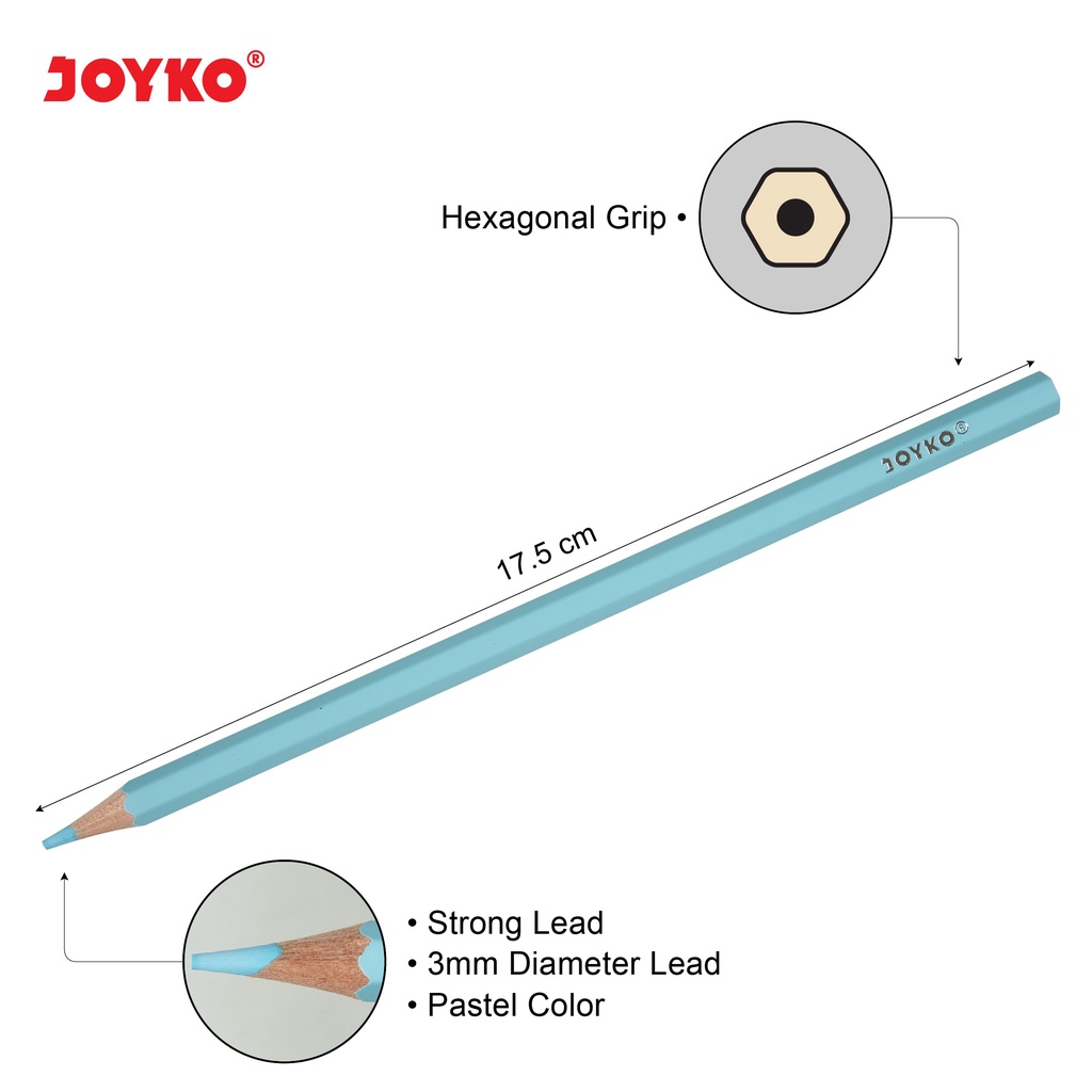 Atali Makmur JOYKO 12 Pastel Color Pencil CP-125P