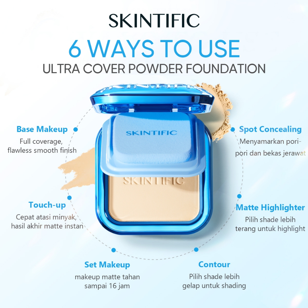 Skintific Cosmetics SKINTIFIC Ultra Cover Powder Foundation 03A Almond