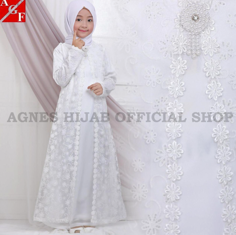 Khadijah Dress Gamis Putih Premium Lebaran 4