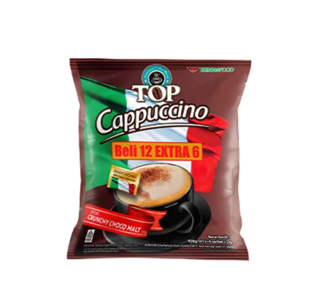 TOP Coffee ｜ Top Coffee Cappuccino (12+6 sachet x 25 gram)