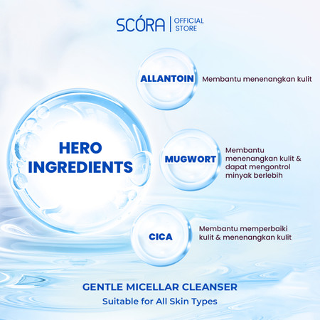 SCÓRA SCÓRA Double Cleansing Gentle & Soothe Micellar Cleansing Water + Salicylic Acid Gentle Low pH Cleanser