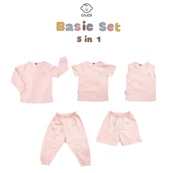 CruCil Factory Baju Kaos Anak Basic Set 5in1 2
