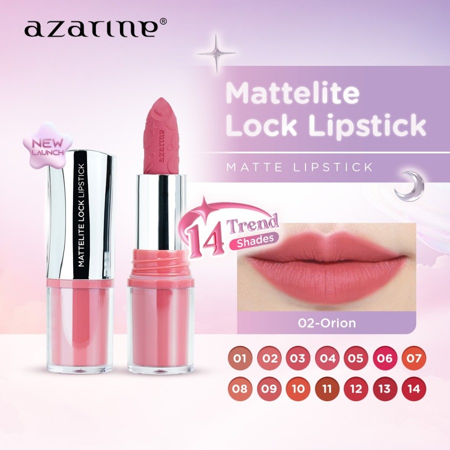 Wahana Kosmetika Indonesia Azarine® Mattelite Lock Lipstick (05 Neptune)