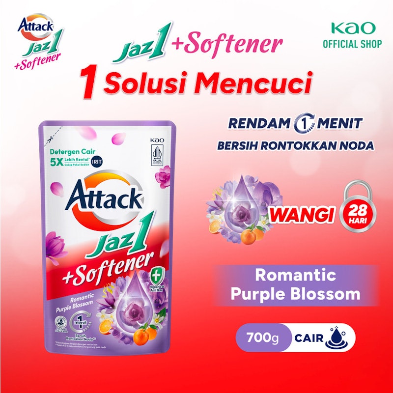 Jaz1 Deterjen Cair + Softener Romantic Purple Blossom 2