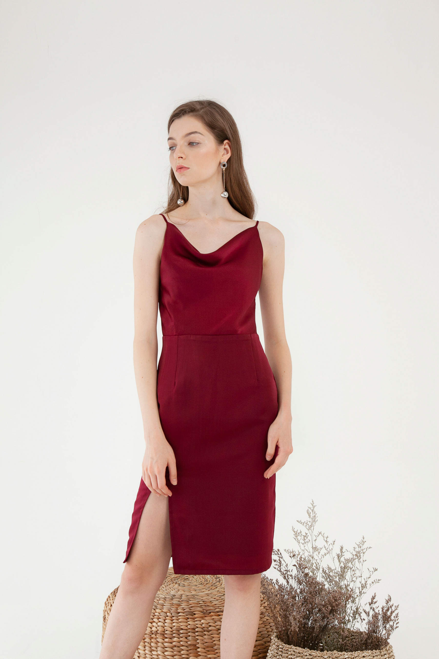 Cloth Inc Drapery Slit Dress
