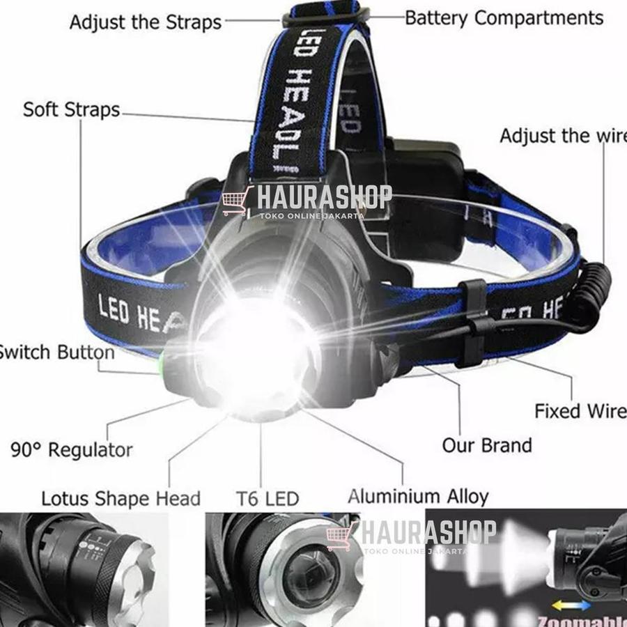  H2S Senter Kepala LED HS-568D