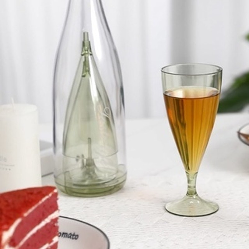 Gelas Plastic Wine Champagne (Green) 1