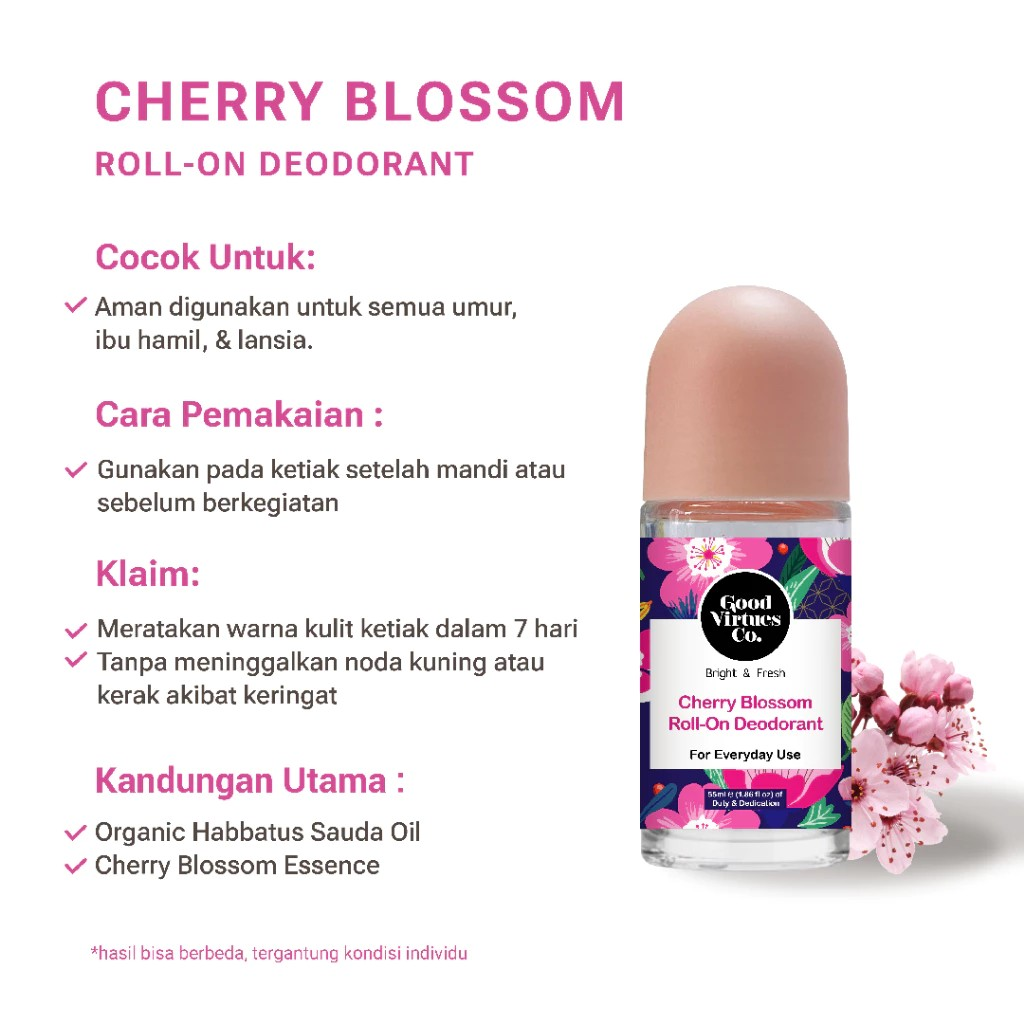 Good Virtues Co. Good Virtues Co. Cherry Blossom Roll On Deodorant 