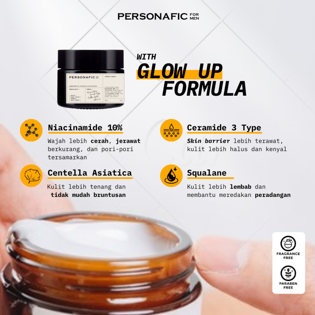 Persona Esensial Indonesia PERSONAFIC for Men Barrier On Ceramide Moisturizer