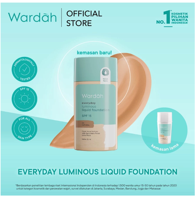 Paragon Technology and Innovation Wardah Everyday Luminous Liquid Foundation 03 Beige