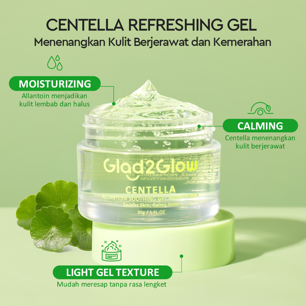  Glad2Glow Centella Allantoin Soothing Gel Moisturizer