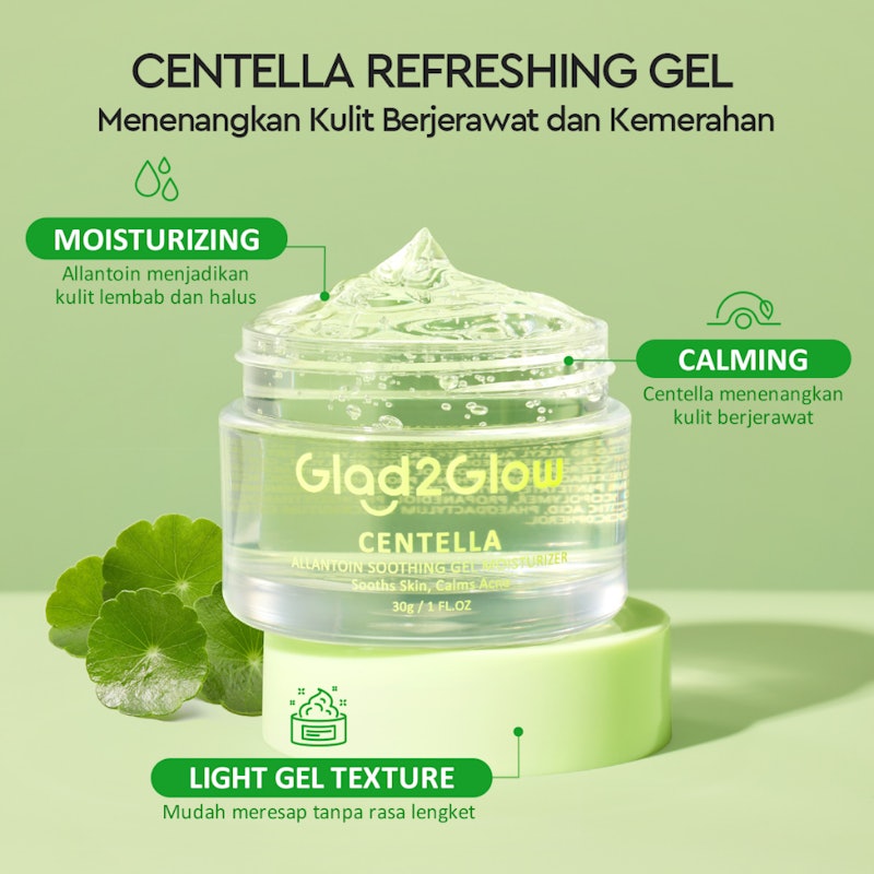 Glad2Glow Centella Allantoin Soothing Gel Moisturizer 2