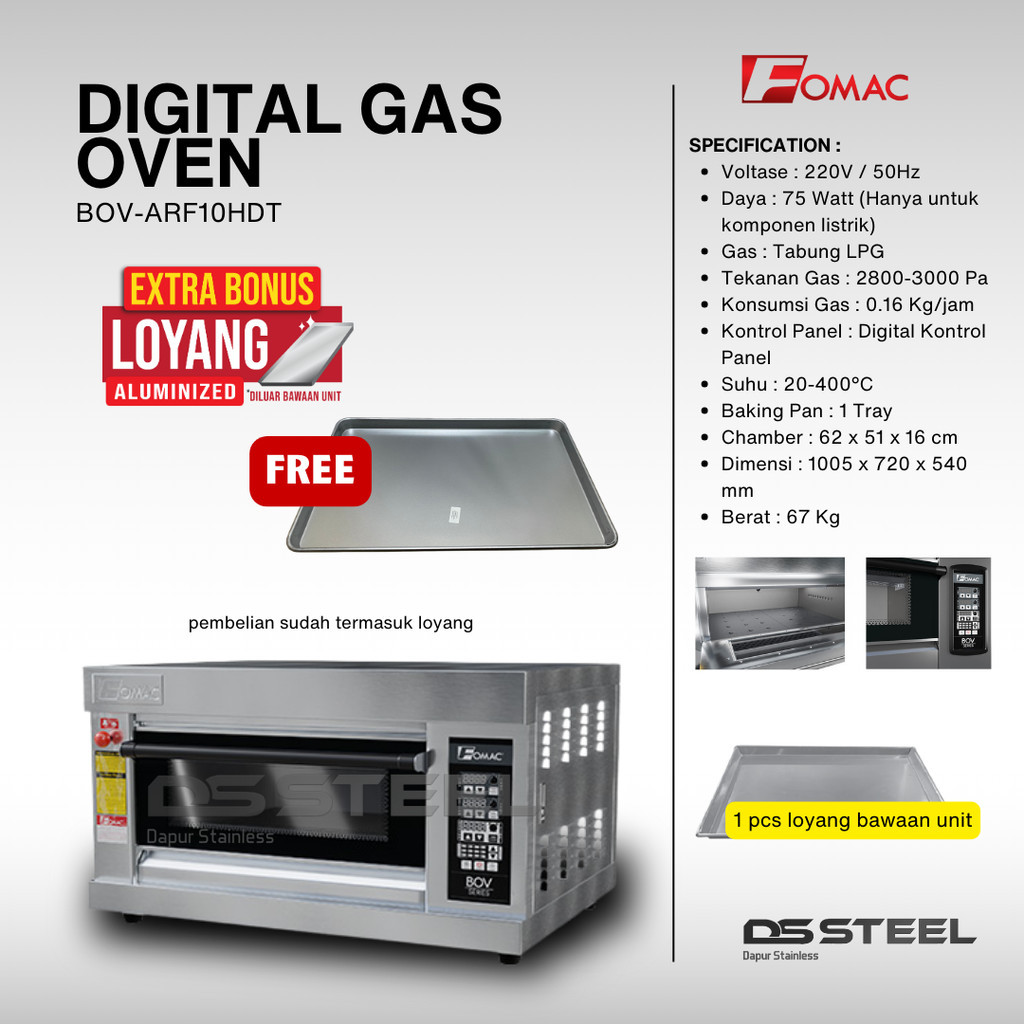 Putra Chandra Sentosa Fomac Oven Gas Digital BOV-ARF10HDT
