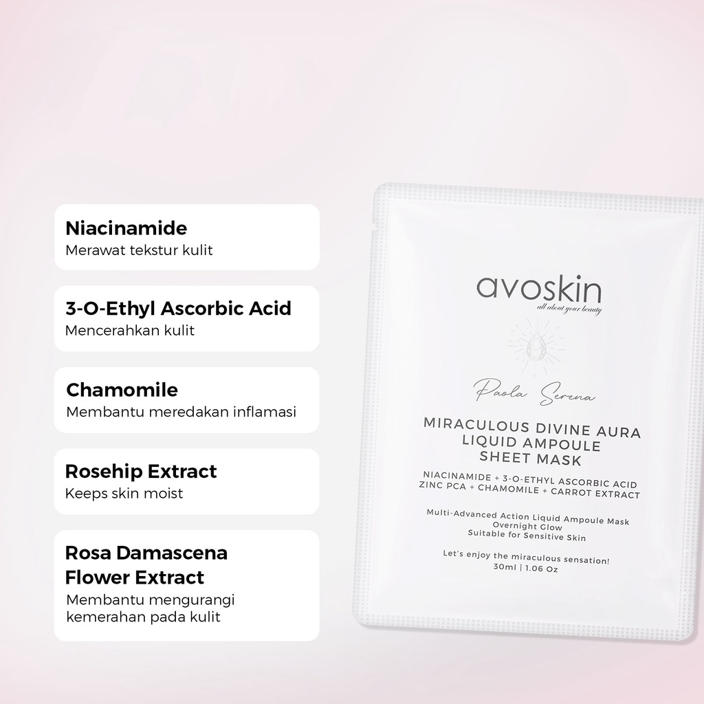 Avoskin Sheet Mask Miraculous Divine Aura