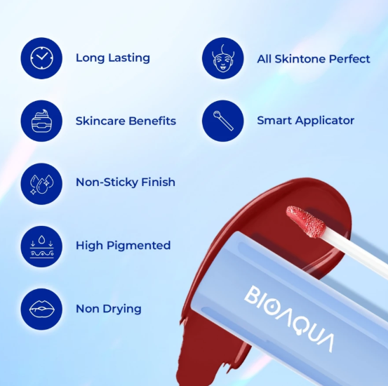 Permata Indo Kav BIOAQUA Fantastic Me Glossy Lip Tint Nude Pink