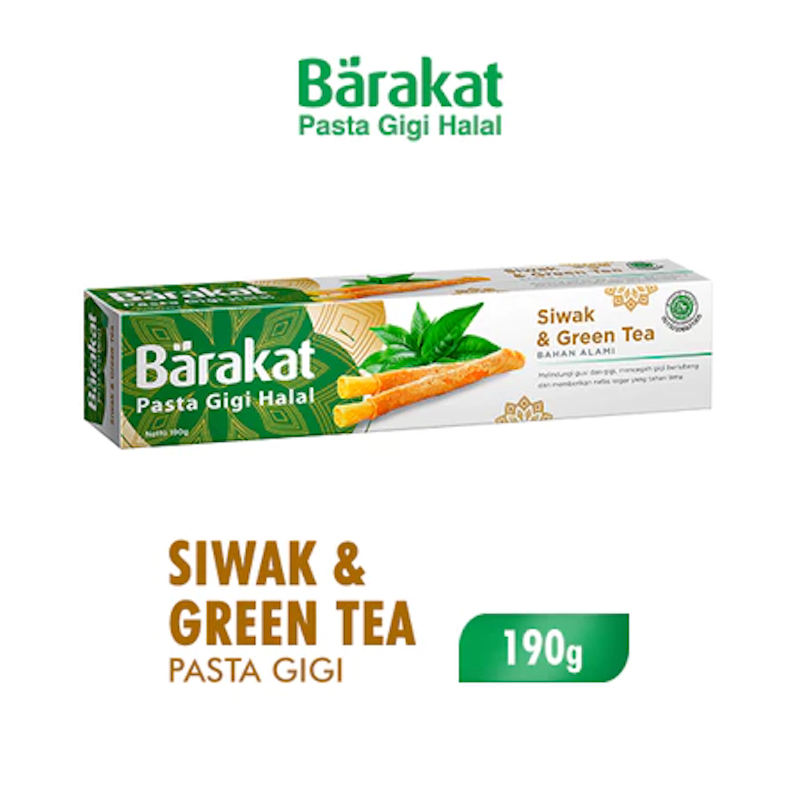 Barakat Pasta Gigi Halal Siwak & Green Tea