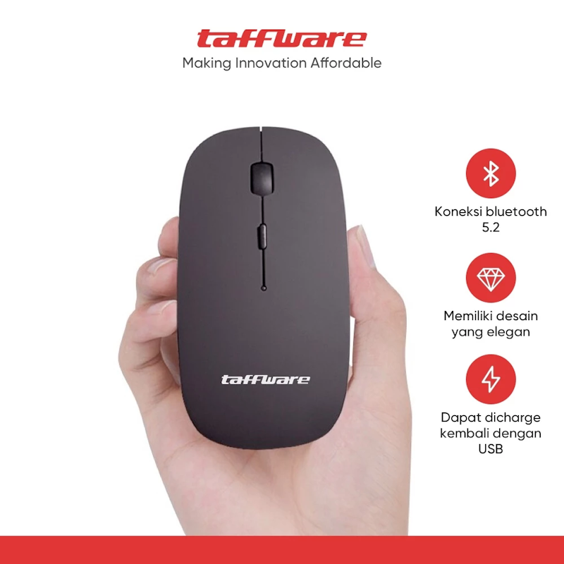 Taffware Wireless Mouse Rechargeable Dual Mode 3
