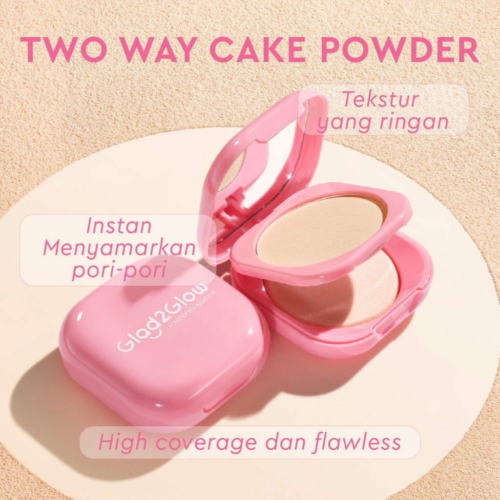 Suntone Wisdom Indonesia Glad2Glow Perfect Blurring Powder Foundation 02 Praline