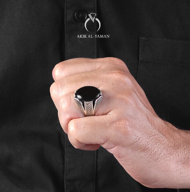 AKIK ALYAMAN Cincin Batu Akik Yaman Habasyi dengan Ring Perak