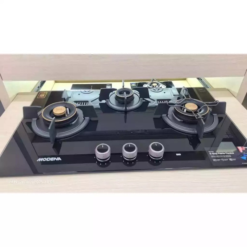 Kompor Gas Tanam 70cm 3 Tungku Mix Brass 2