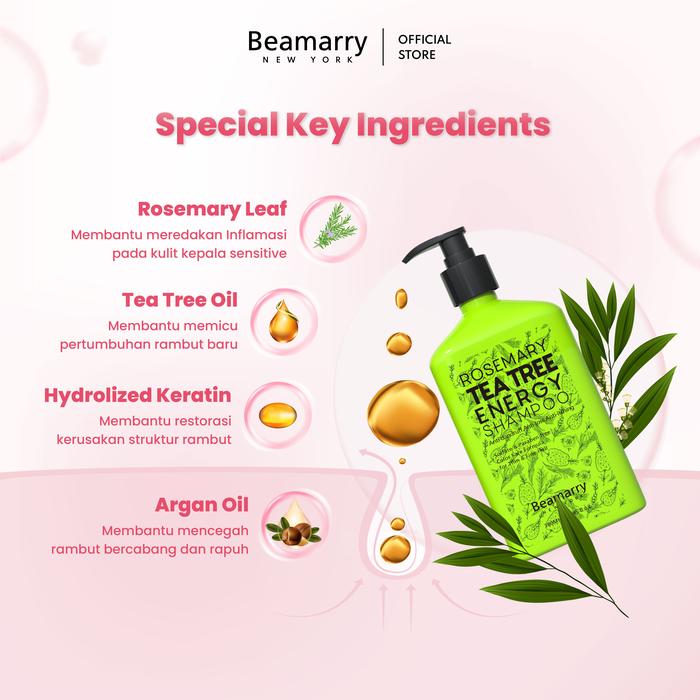 Guangzhou Beamarry Cosmetics Beamarry New York Rosemary Tea Tree Energy Shampoo 