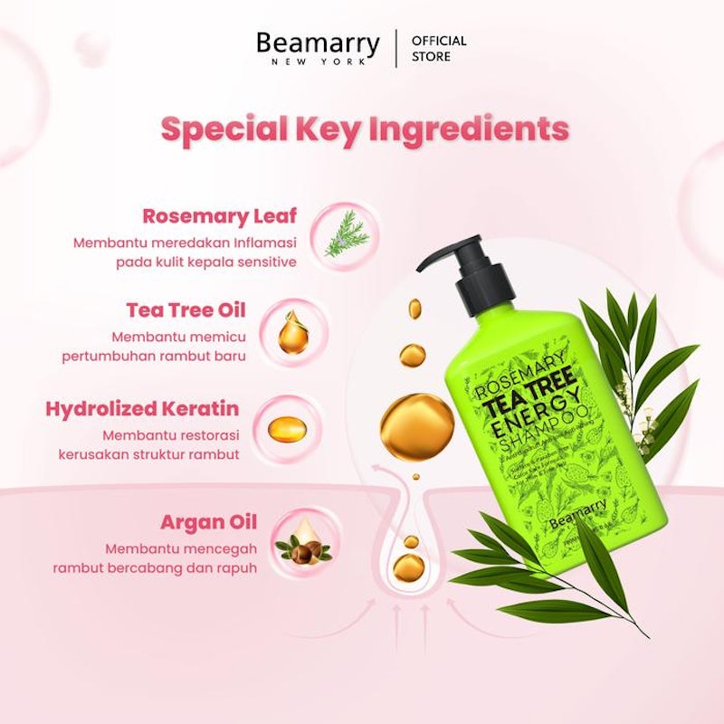 Beamarry New York Rosemary Tea Tree Energy Shampoo 4