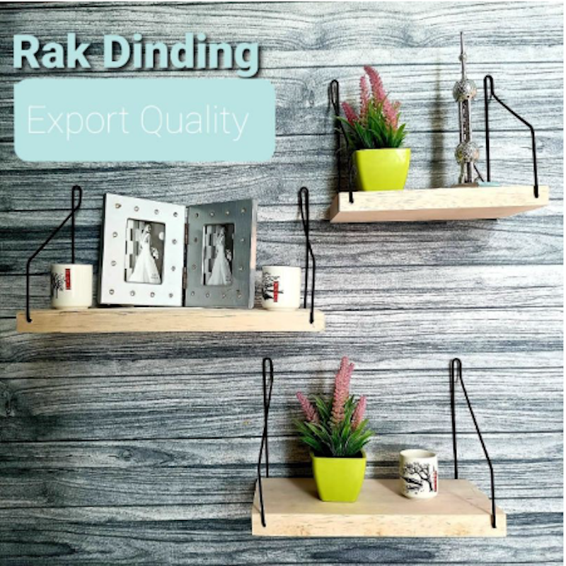 Rak Dinding Kayu Besi 5