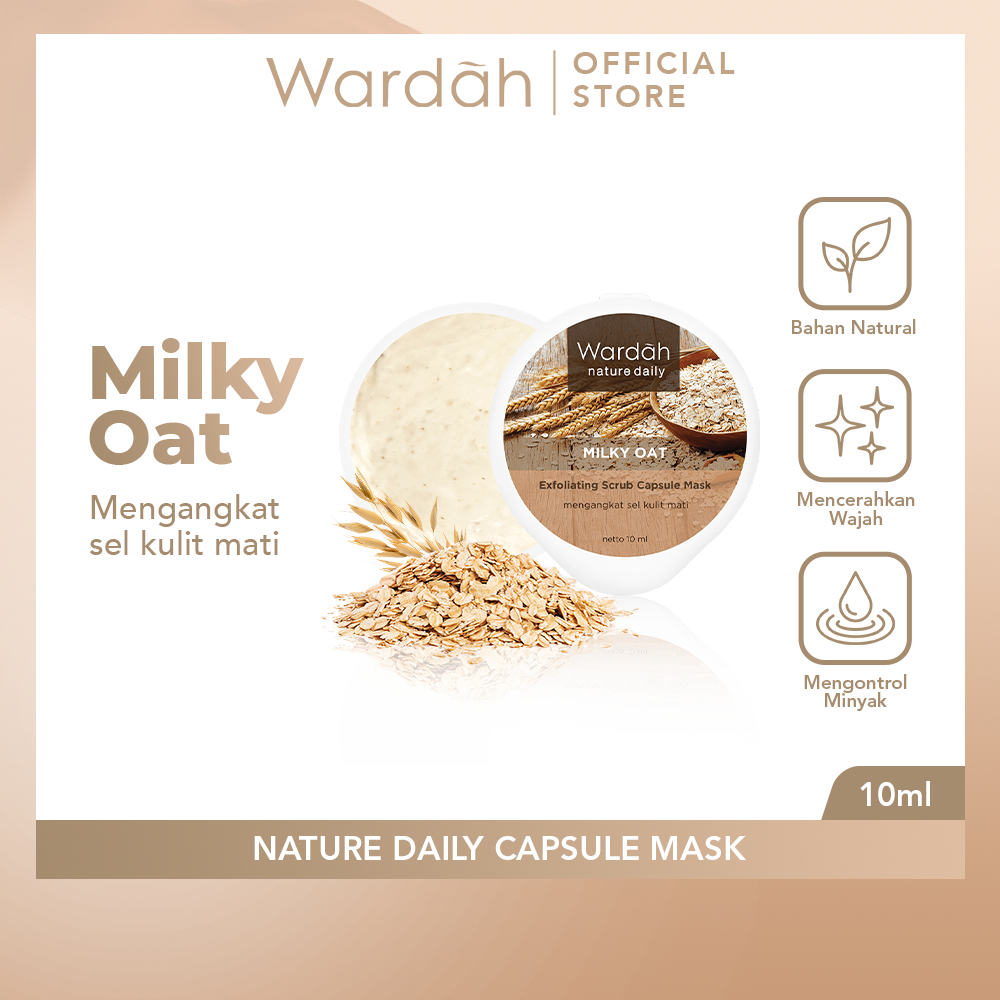 Wardah Nature Daily Capsule Mask Milky Oat