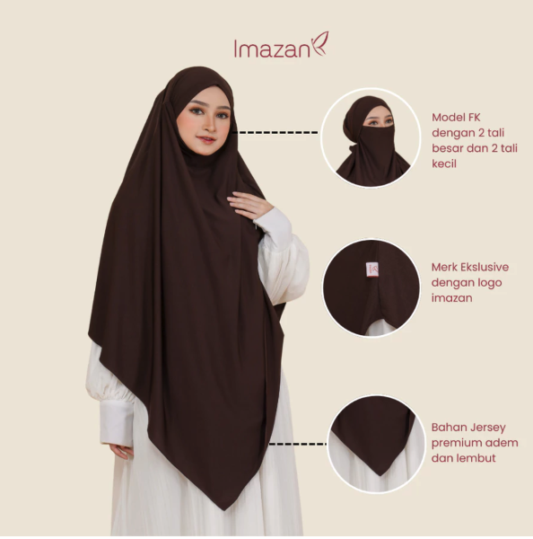  IMAZAN French Khimar Instan 4 in 1 Saida Series