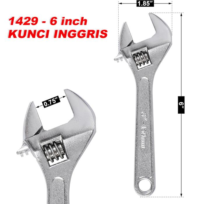 JLD Adjustable Wrench 6 inch 4