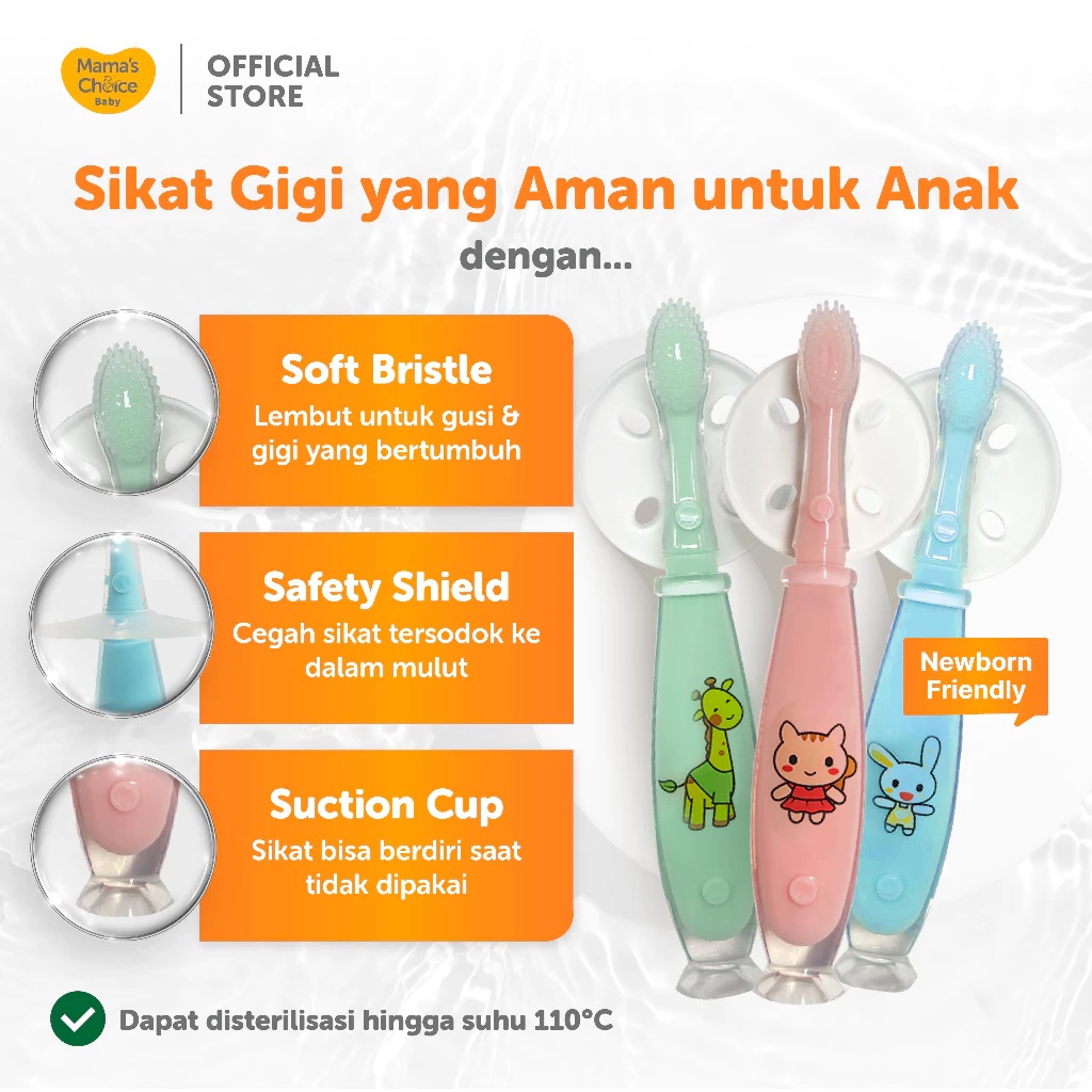 Mamas Choice Merchandising Mama's Choice My First Silicone Toothbrush