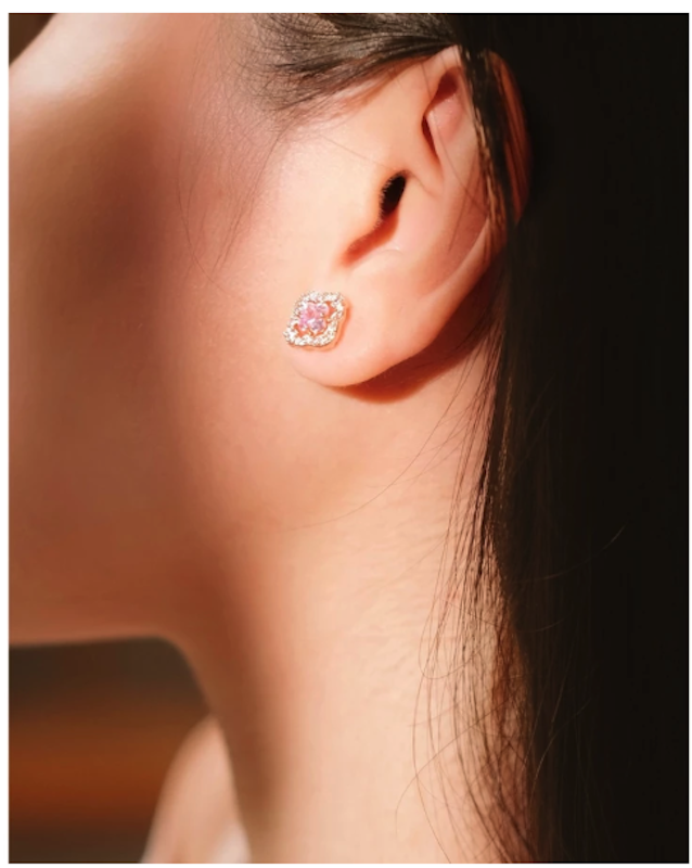 Celest Lyellá Rose Gold Stud Earrings Jewelry 3
