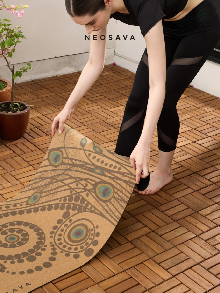  NEOSAVA Matras Yoga Cork Earthgrip Mat