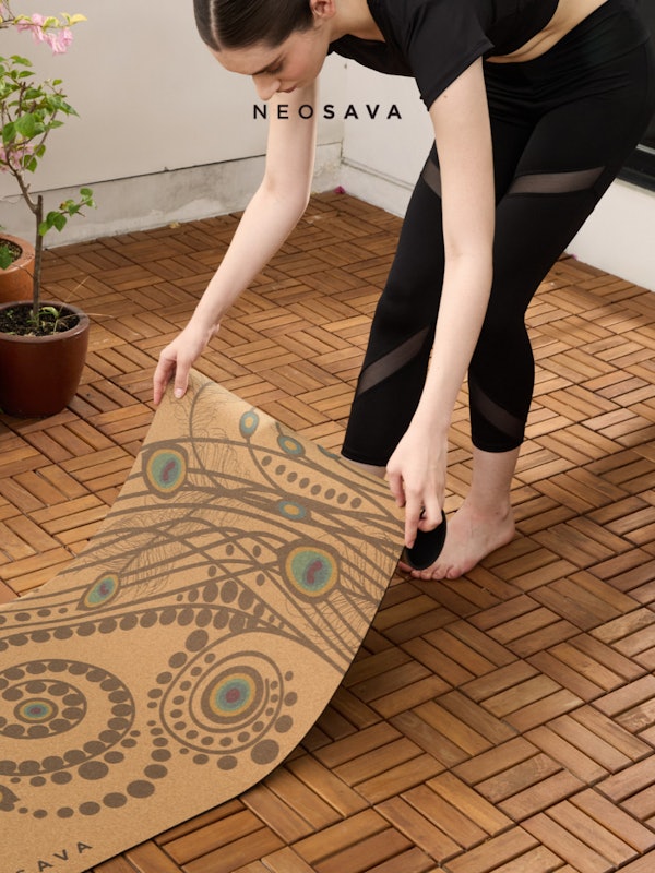 NEOSAVA Matras Yoga Cork Earthgrip Mat 4