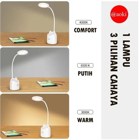 Seroja Sinergi Indonesia AOKI Lampu Belajar Tricolour Sentuh AK-6059