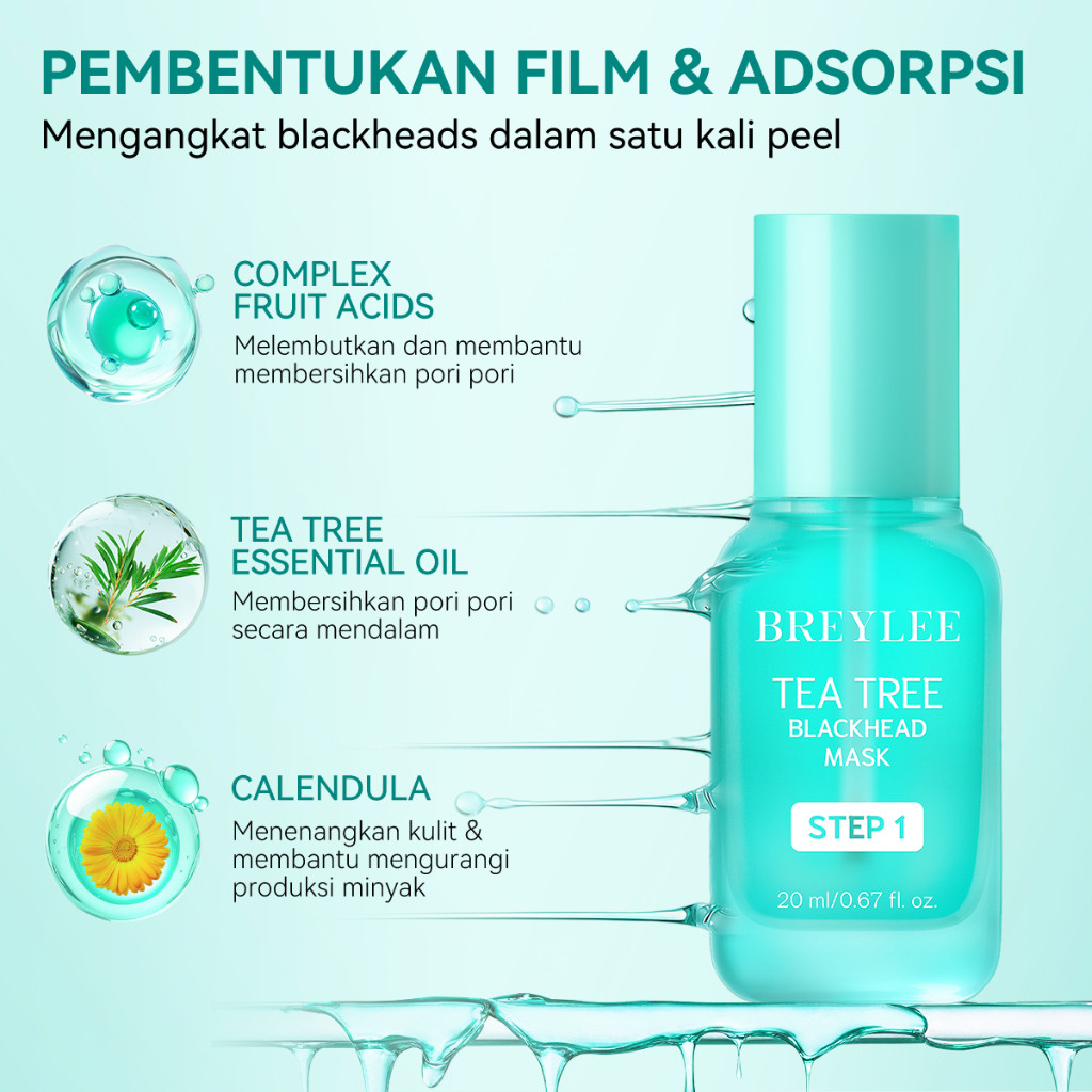 BREYLEE Tea Tree Blackhead Mask Step 1 2
