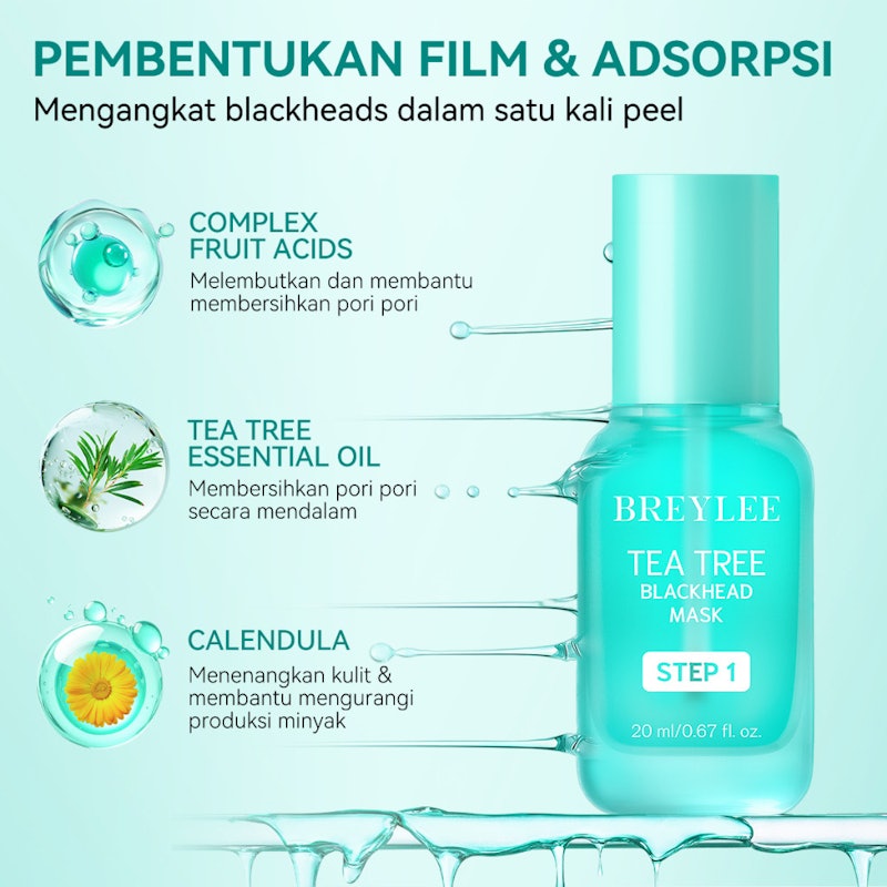 BREYLEE Tea Tree Blackhead Mask Step 1 2