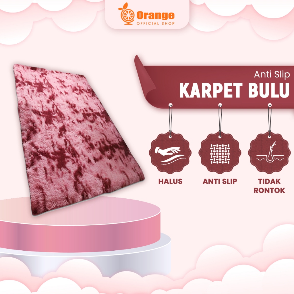 Orange Karpet Bulu Rasfur