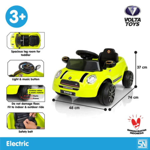  Volta Mobil Aki Anak Mini Cooper V5011