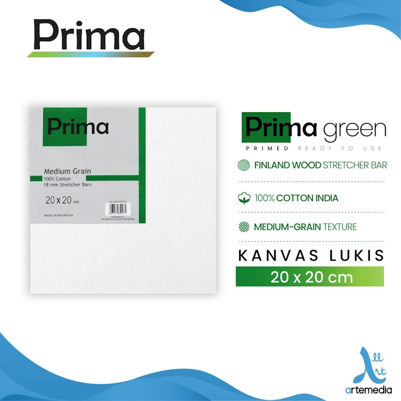 Prima Green Cotton Canvas 20x20 cm 5