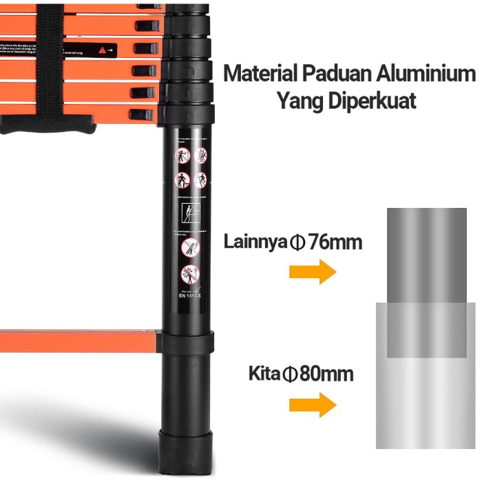 MLHY MLHY Single Telescopic Ladder 6.2M