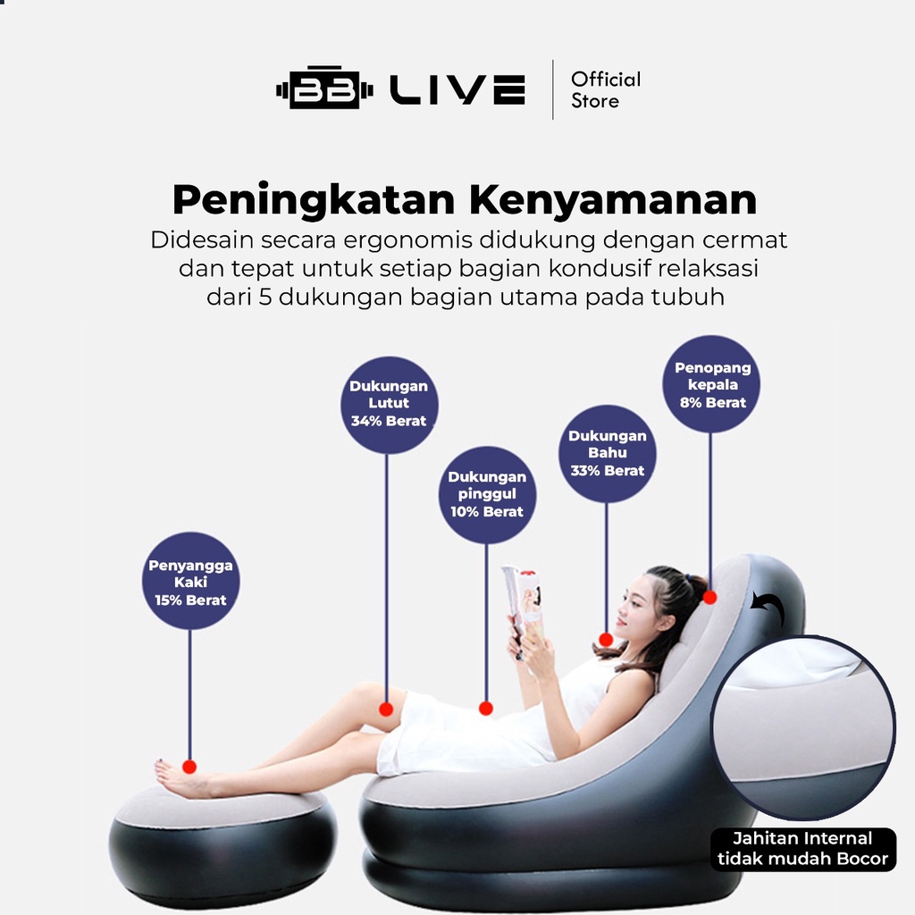 BB Live Sofa Santai Angin dengan Sandaran